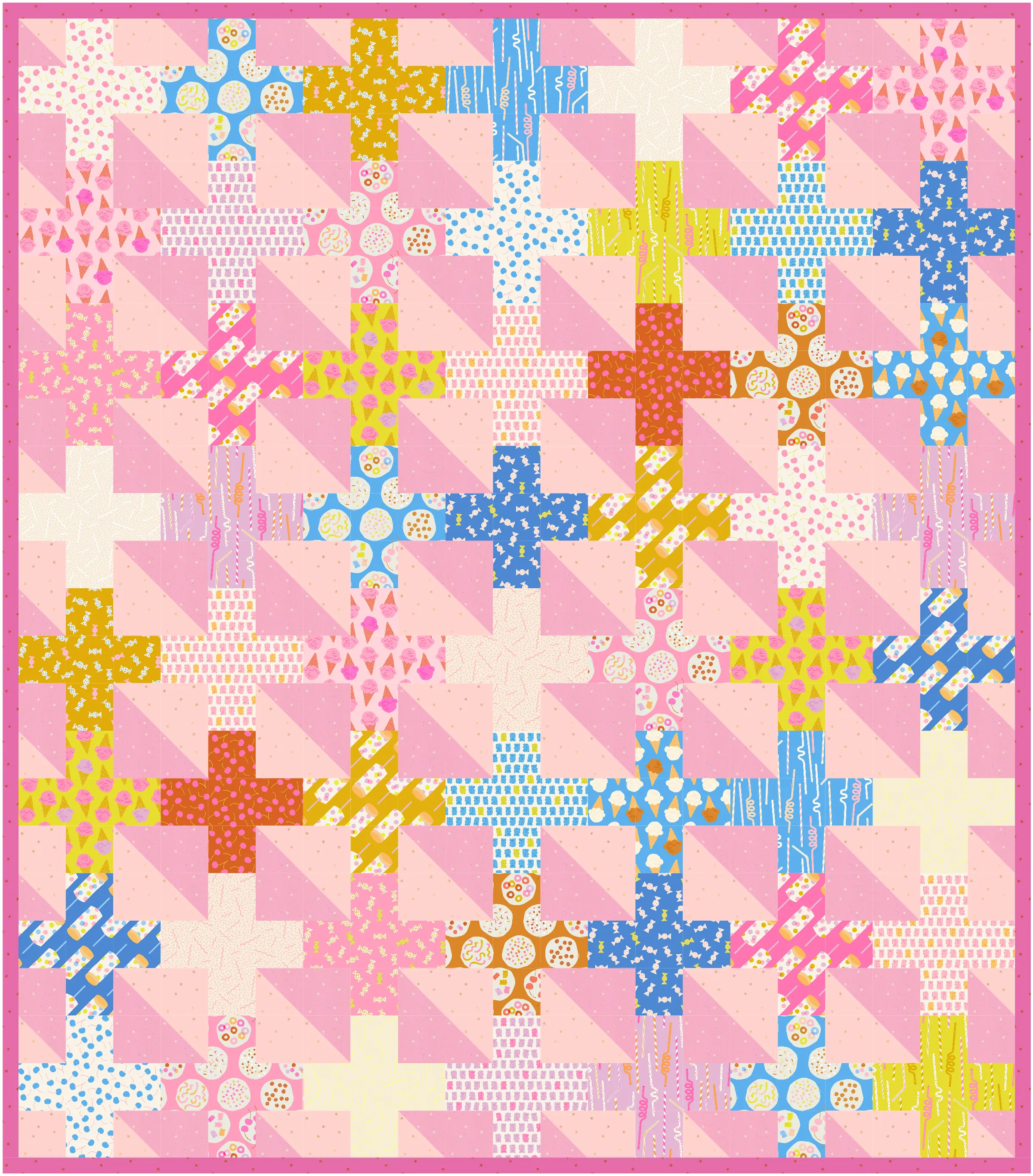 1/2 Yard - Sugar Cone Flamingo RS3061 12  by Kim Kight