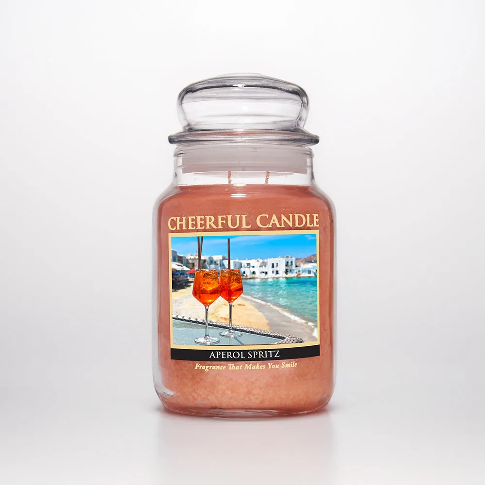 Aperol Spritz Scented Candle -24 oz, Double Wick, Cheerful Candle