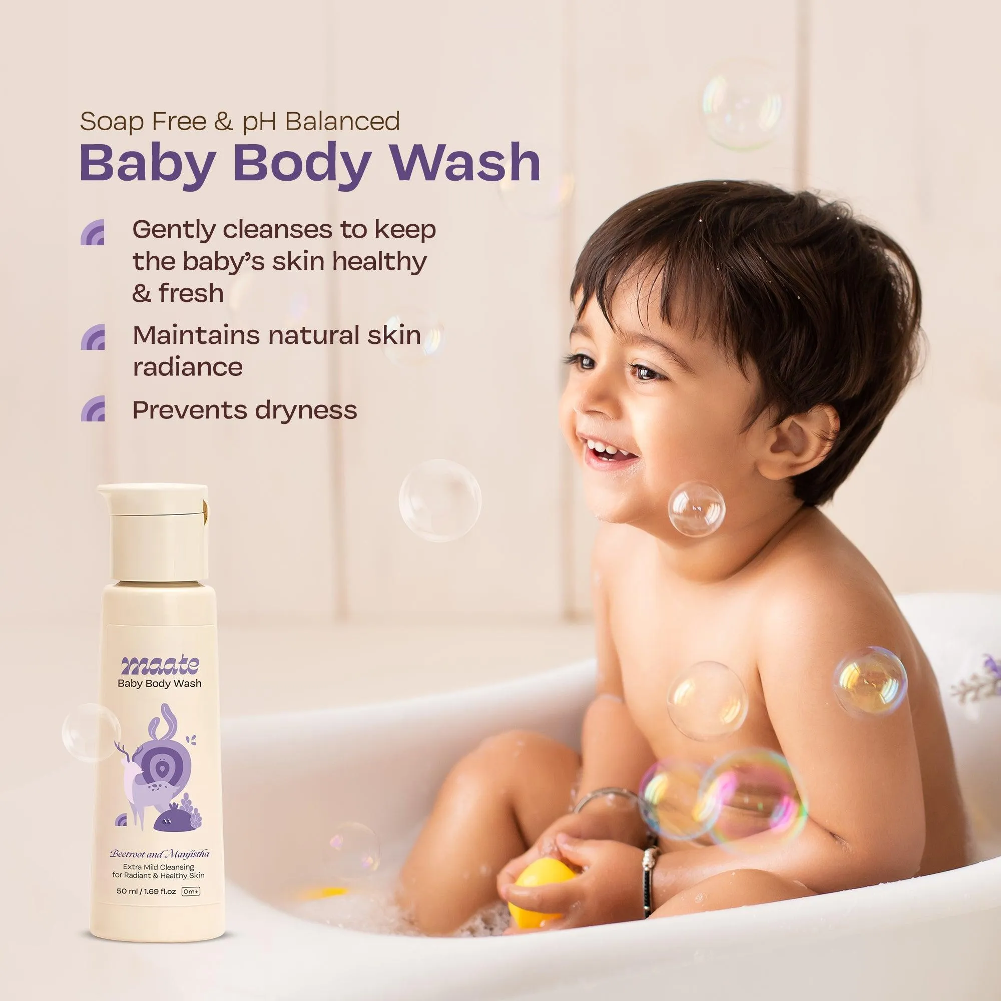 Baby Body Wash ph Balanced | Soap Free
 - 50 ML