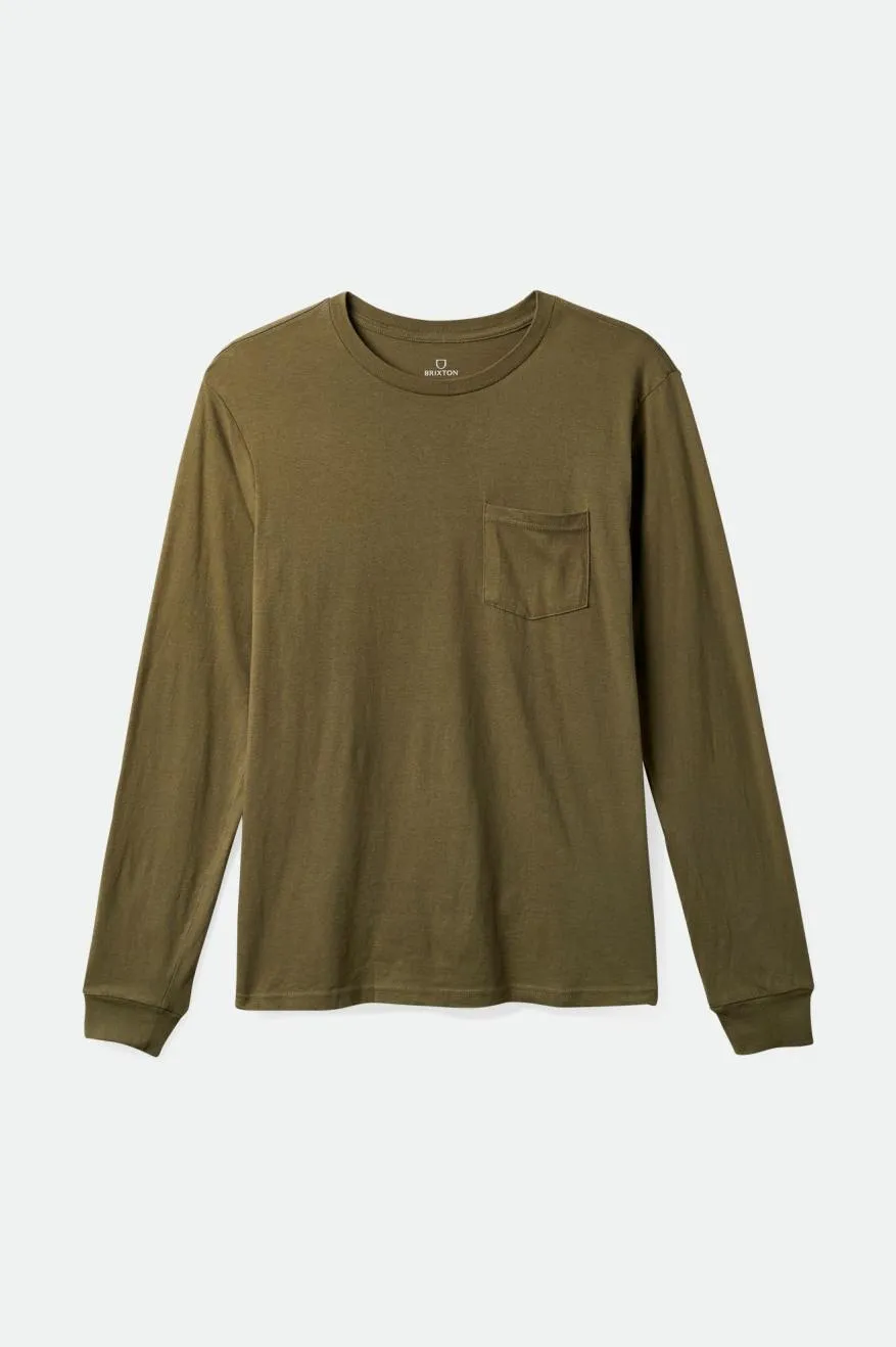 Basic L/S Pocket Tee - Military Olive