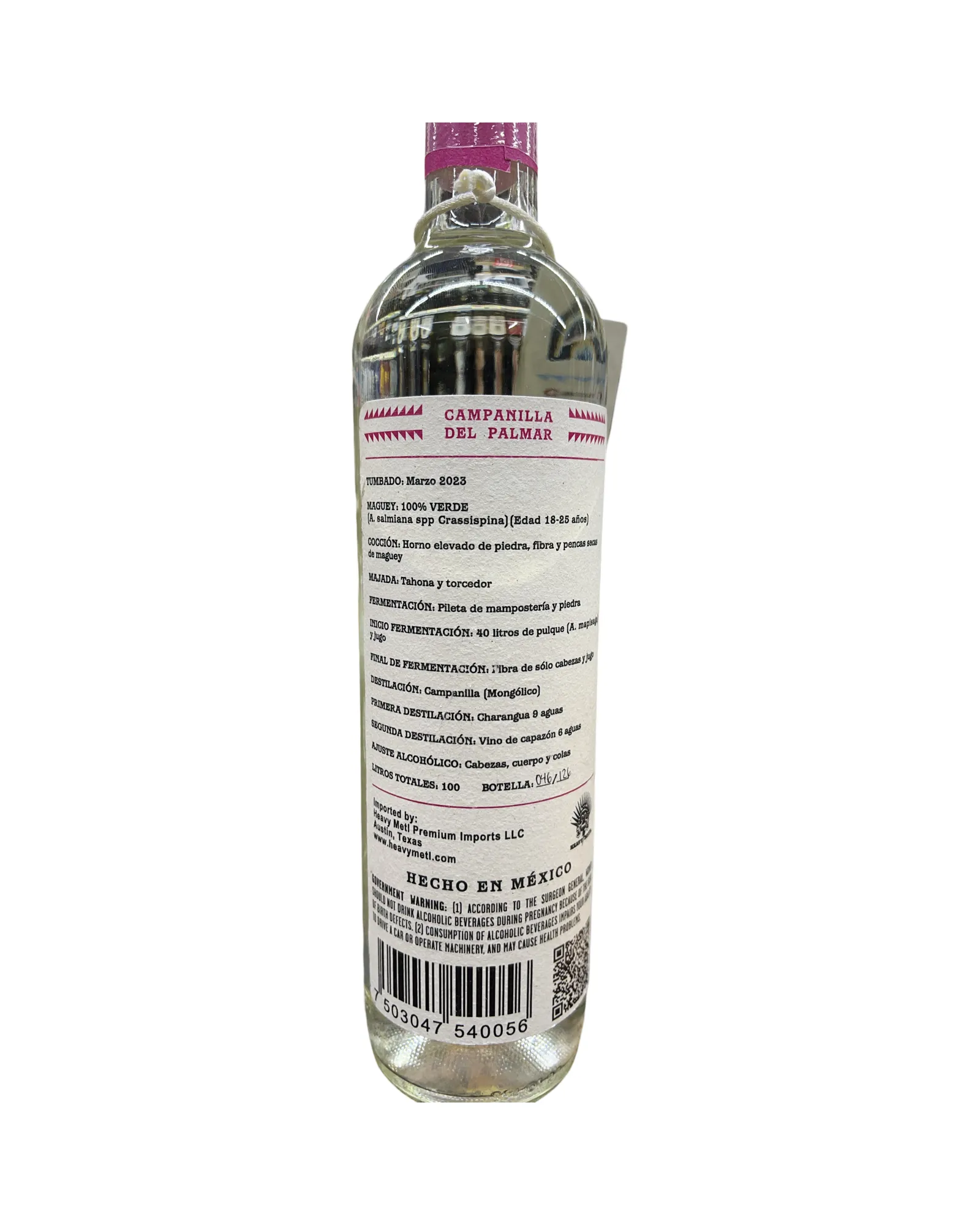 Campanilla Del Palmar Verde Jaime Navarro Mezcal
