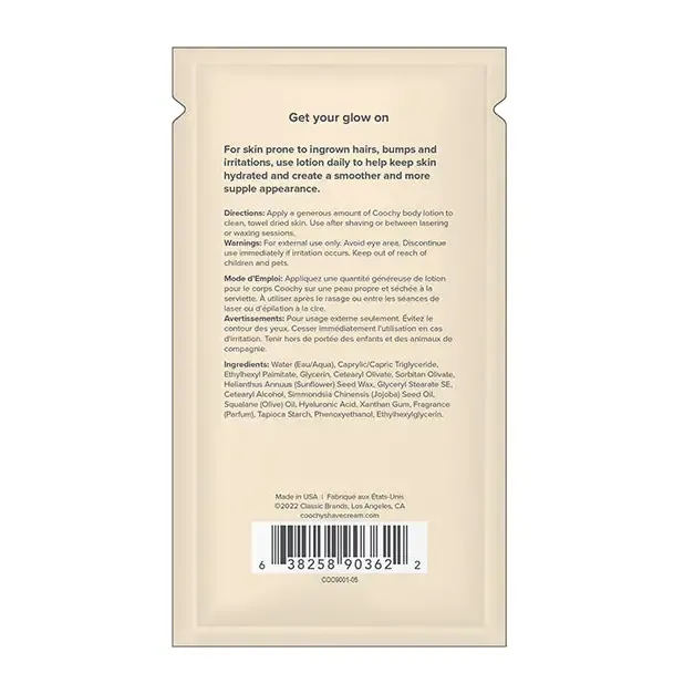 Coochy Ultra Silky Body Lotion Foil - .35 Oz Mango Coconut