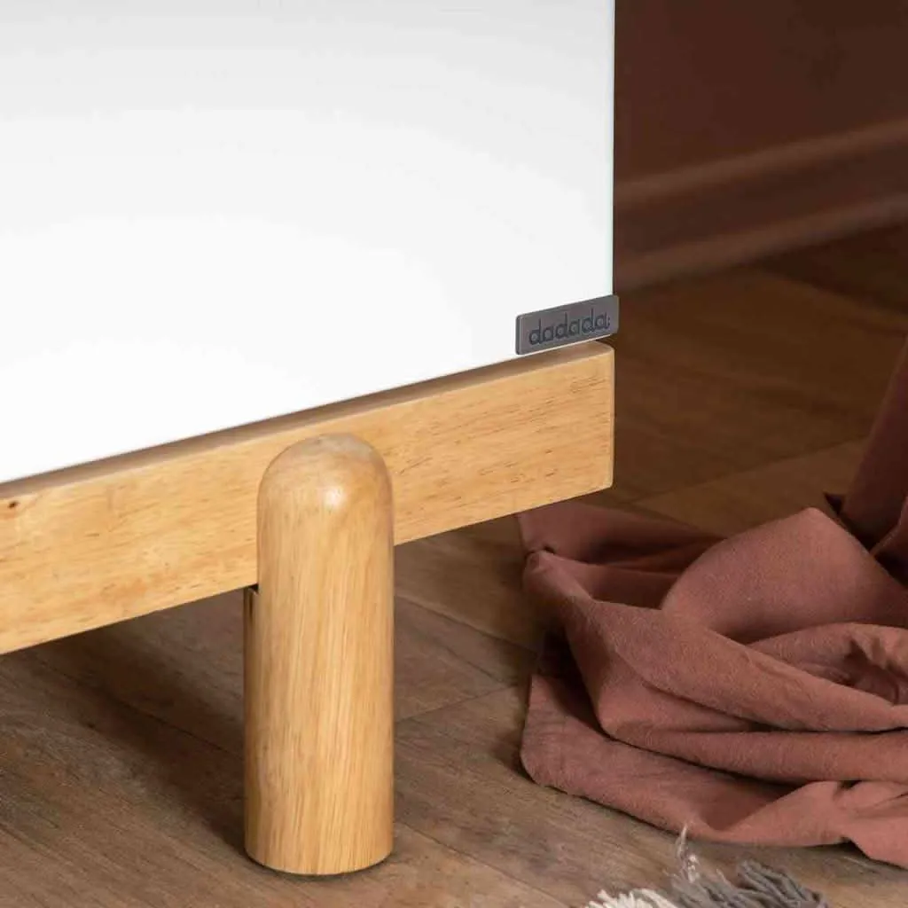 DaDaDa Bliss 6-Drawer Dresser, White / Natural