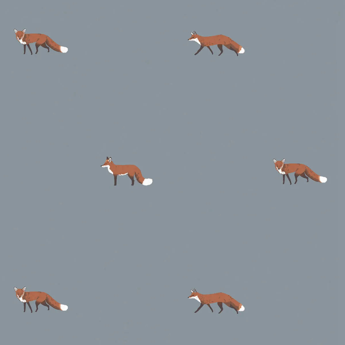 Foxes Teal Curtains/Roman Blind Sample