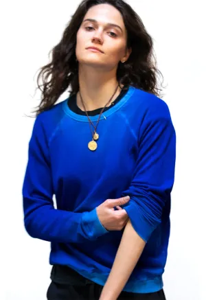 FREE CITY Lucky Rabbits Sweatshirt in Electric Blue