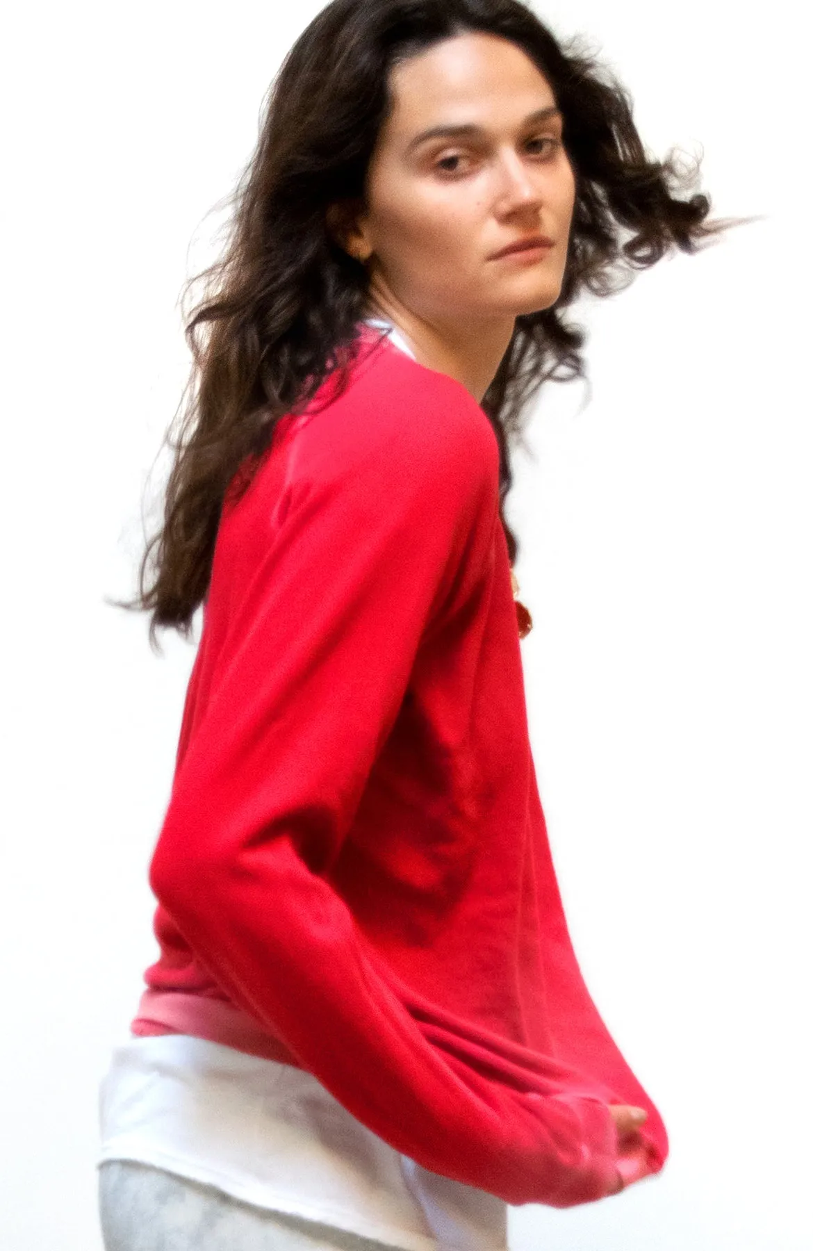 FREECITY Lucky Rabbit Sweatshirt in Hotred Rabbit