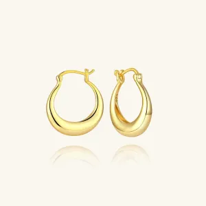 Golden Medium Hoop Earrings
