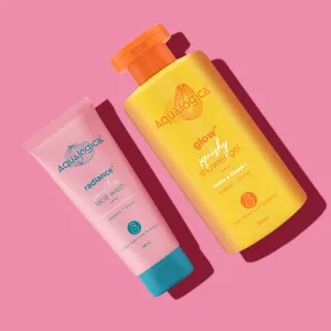Hello Radiant Skin Combo ( Glow  Squishy Shower Gel   Radiance  Smoothie Face Wash) - 250 ml   100ml