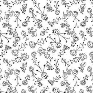 Home-Stick Figures White