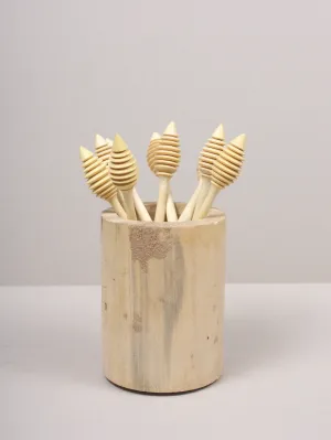 Lemon Wood Honey Dippers
