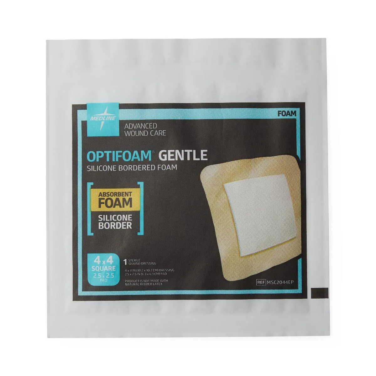 Medline Optifoam Gentle Foam Dressings with Silicone Adhesive Border