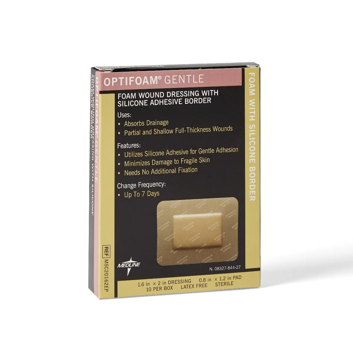 Medline Optifoam Gentle Foam Dressings with Silicone Adhesive Border