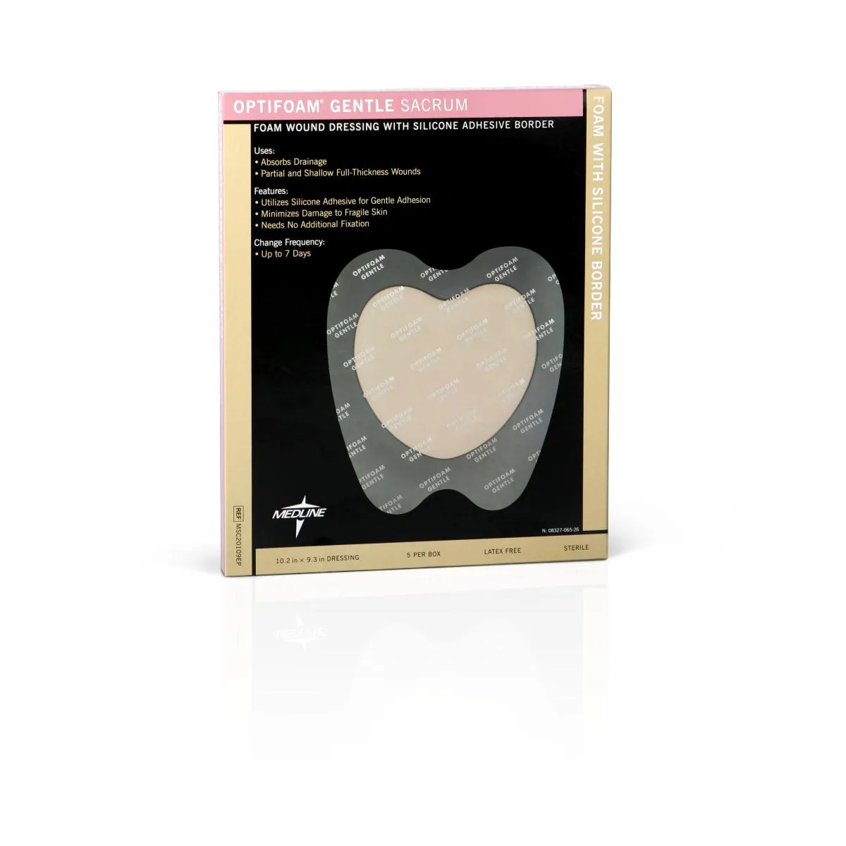 Medline Optifoam Gentle Foam Dressings with Silicone Adhesive Border