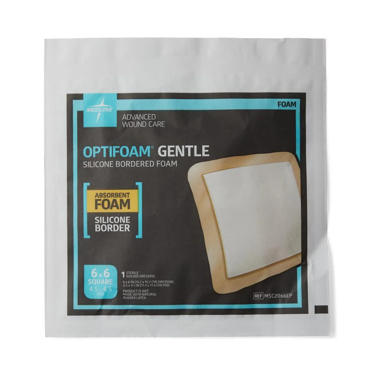 Medline Optifoam Gentle Foam Dressings with Silicone Adhesive Border