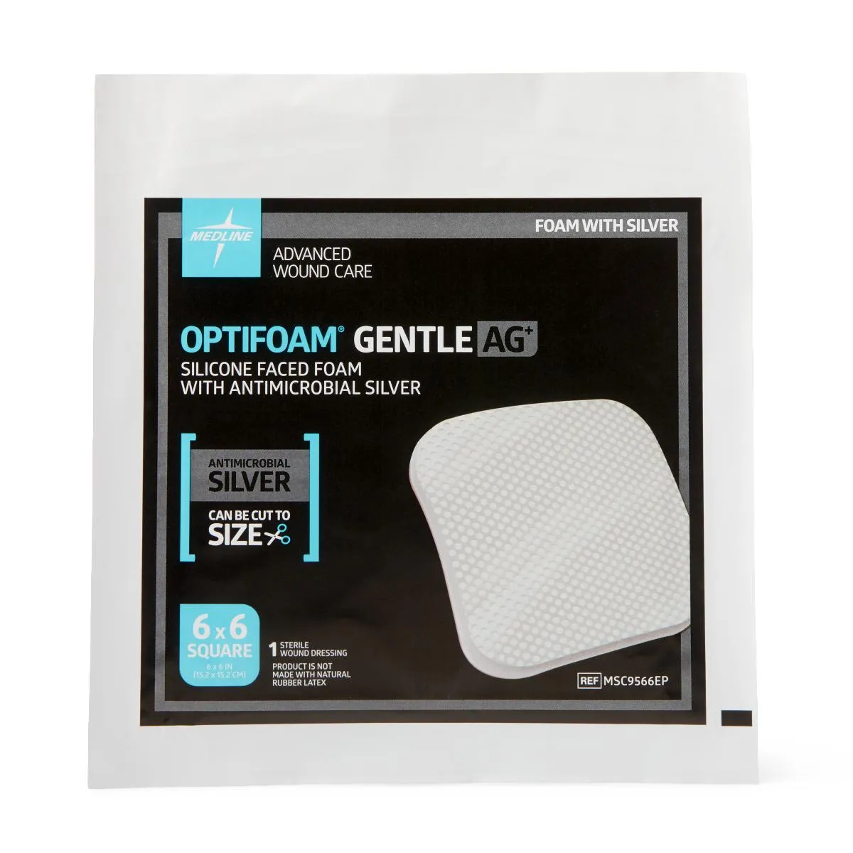 Medline Optifoam Gentle Silicone & Antimicrobial Silver Foam Dressings