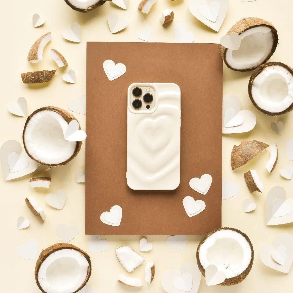 Melting Heart Phone Case - Coconut Cream