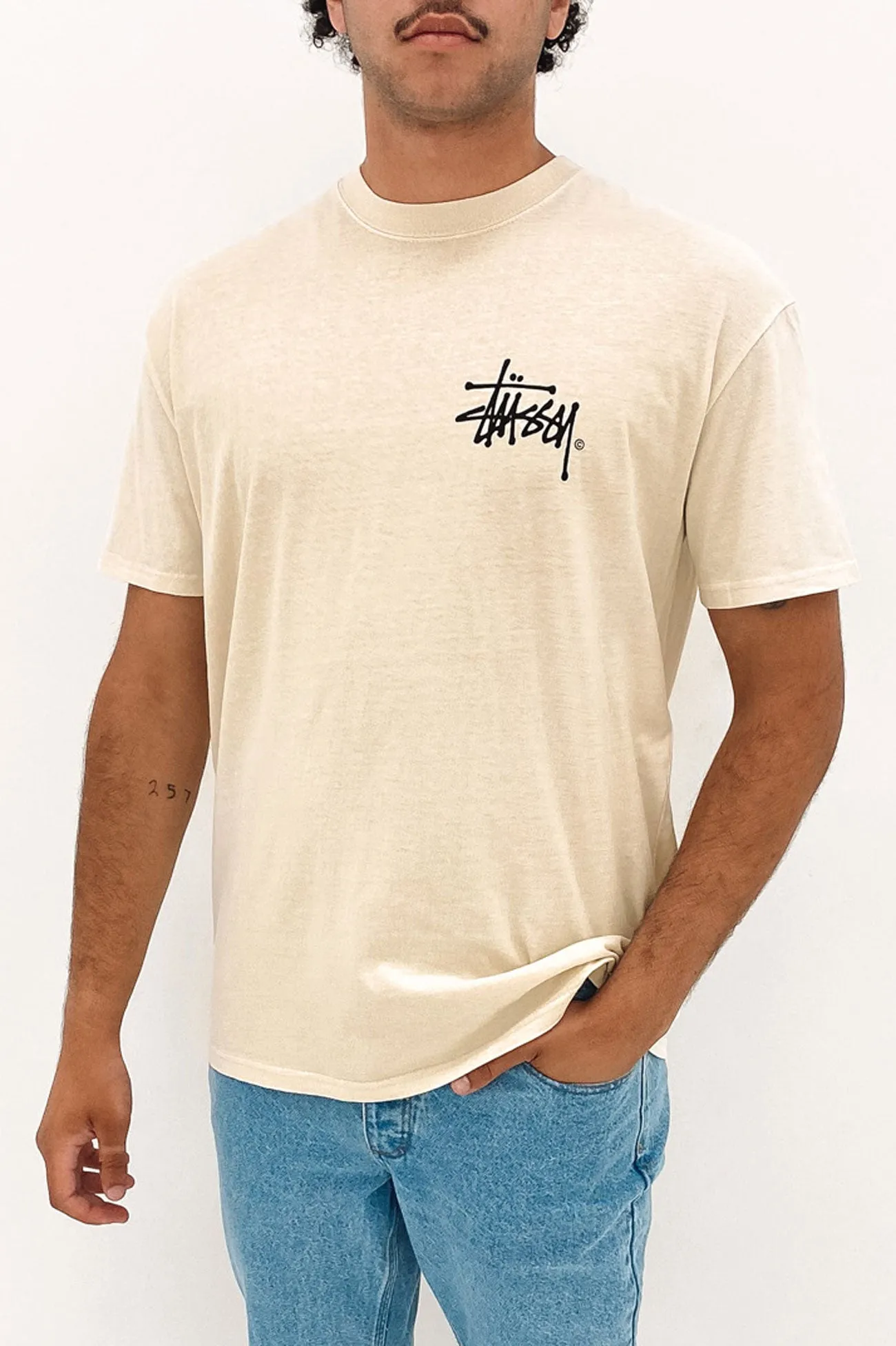 Pigment Shadow Graffiti Short Sleeve Tee Pigment Cream