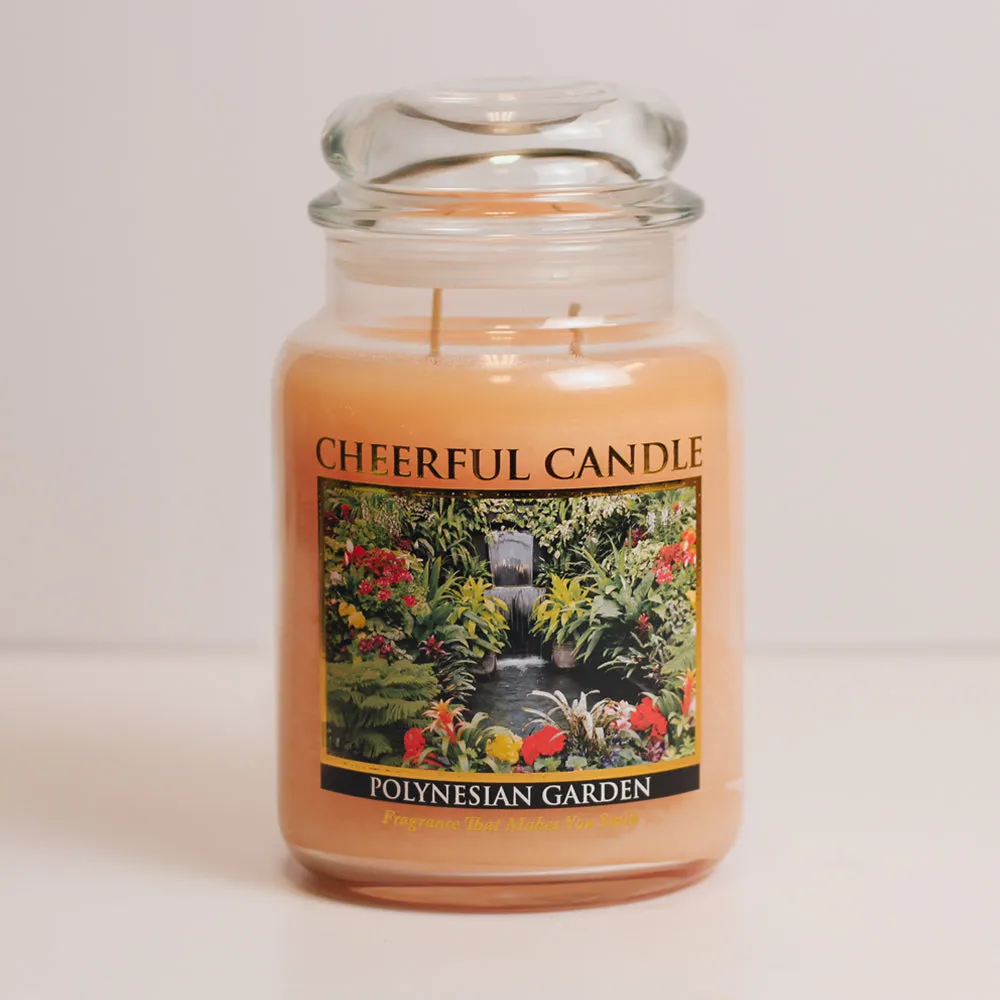 Polynesian Garden Scented Candle -24 oz, Double Wick, Cheerful Candle