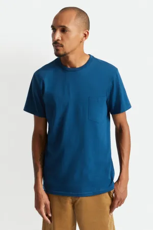 Premium Cotton S/S Pocket Tee - Joe Blue
