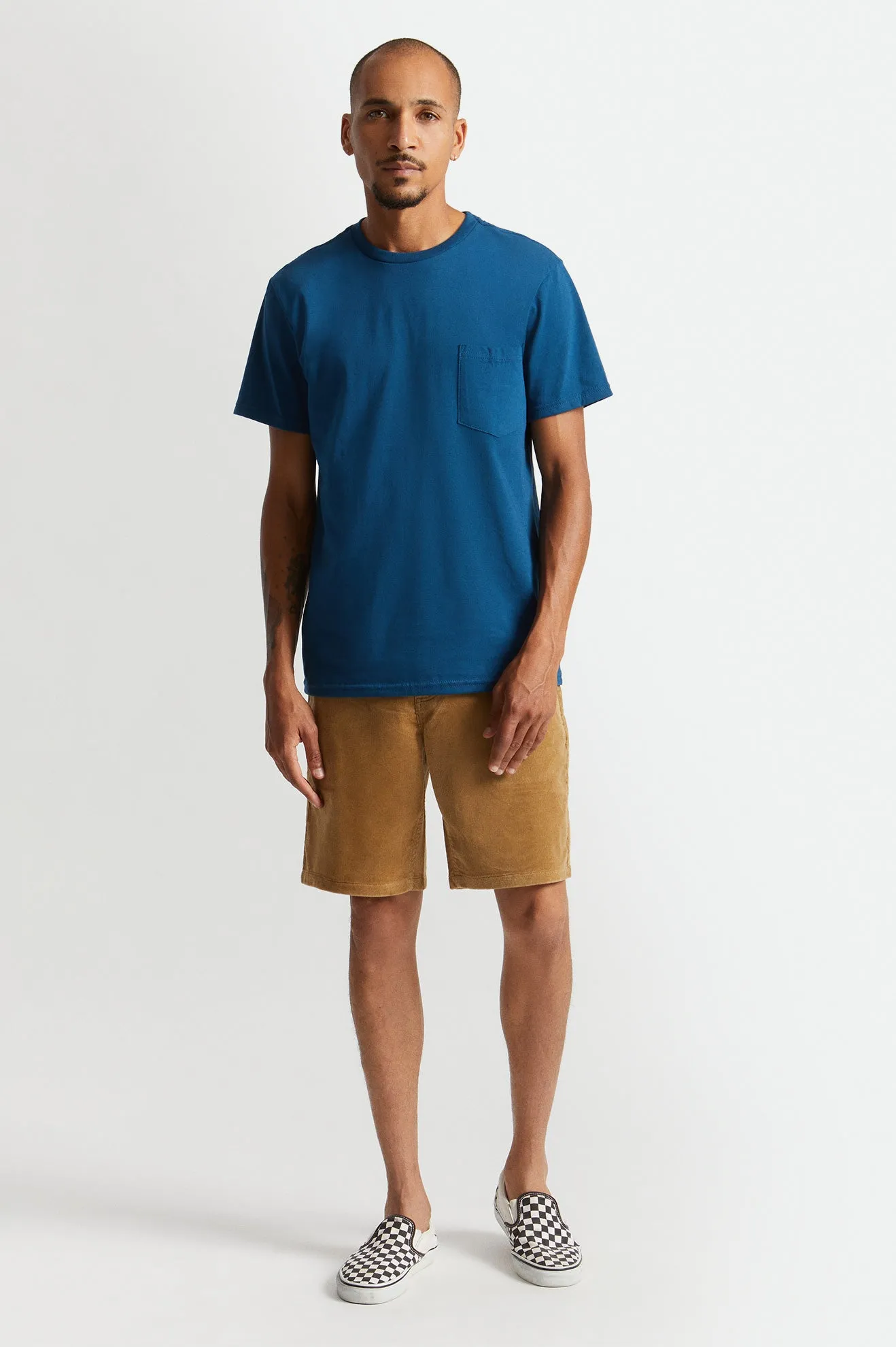 Premium Cotton S/S Pocket Tee - Joe Blue