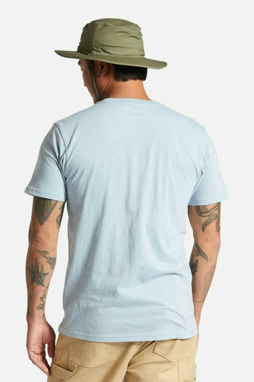 Premium Cotton S/S Tailored T-Shirt - Dusty Blue