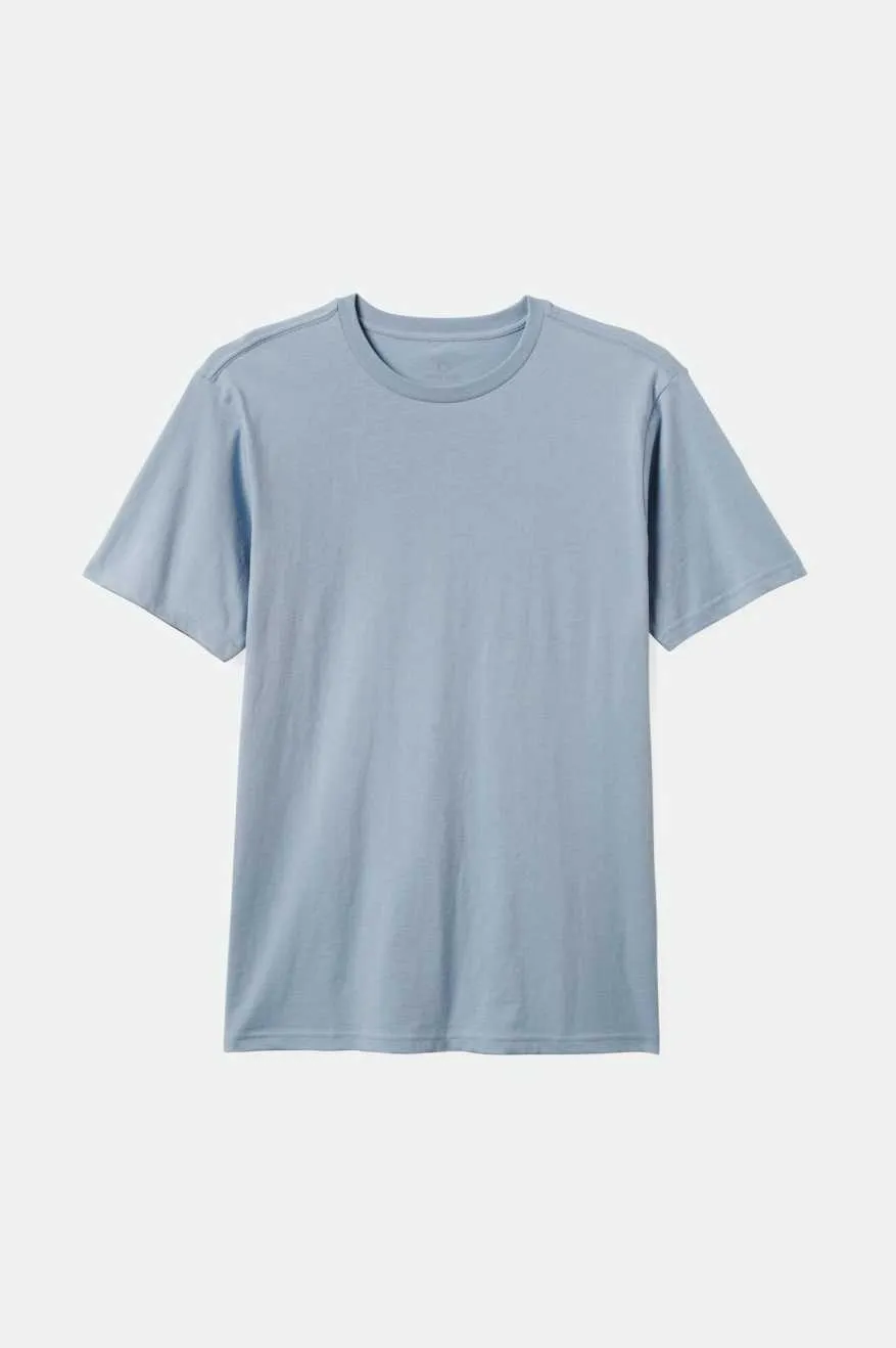 Premium Cotton S/S Tailored T-Shirt - Dusty Blue