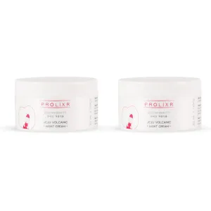 Prolixr's Jeju Volcanic Night Cream- With White Tea Oil & Bamboo Extract - Reduces Wrinkles & Fine Lines - For Skin Brightening - Korean Skin Care Products - For All Skin Types - Pack Of 2