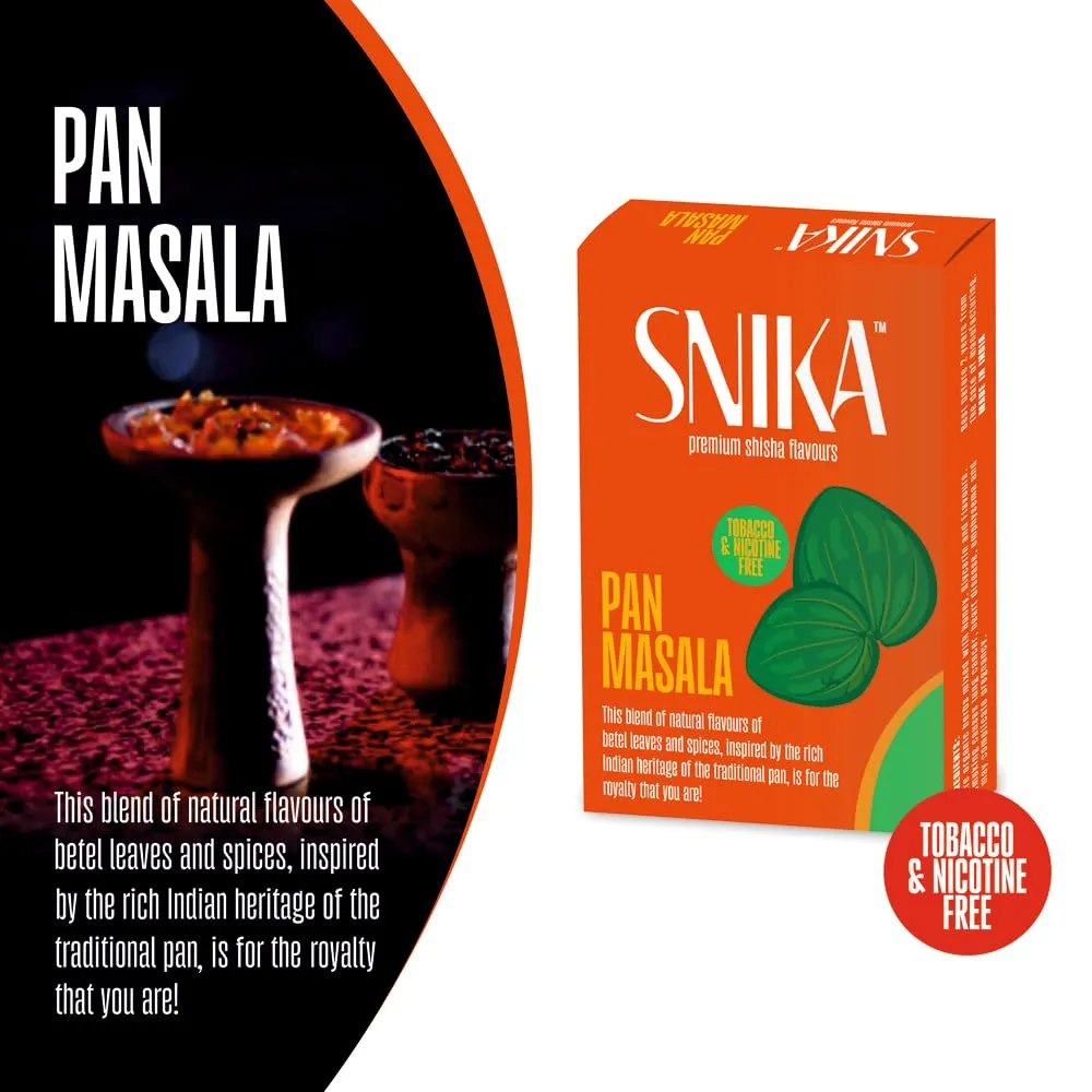 SNIKA Herbal Hookah Molasses (100% Nicotine and Tobacco Free) Double Pan Masala Hookah Flavors