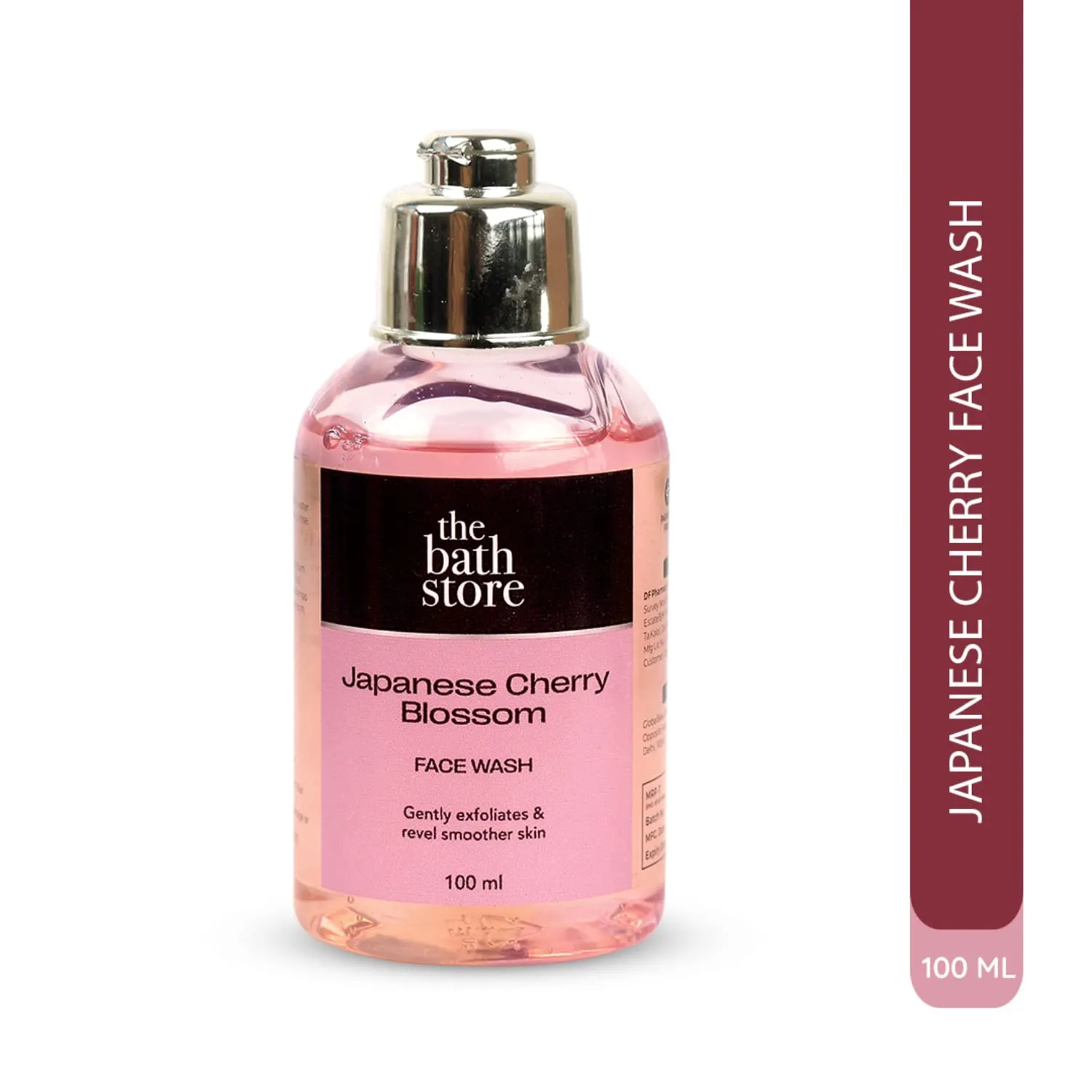 The Bath Store Japanese Cherry Blossom Face Wash - Gentle Exfoliation | Deep Cleansing - 100ml (Pack of 10)