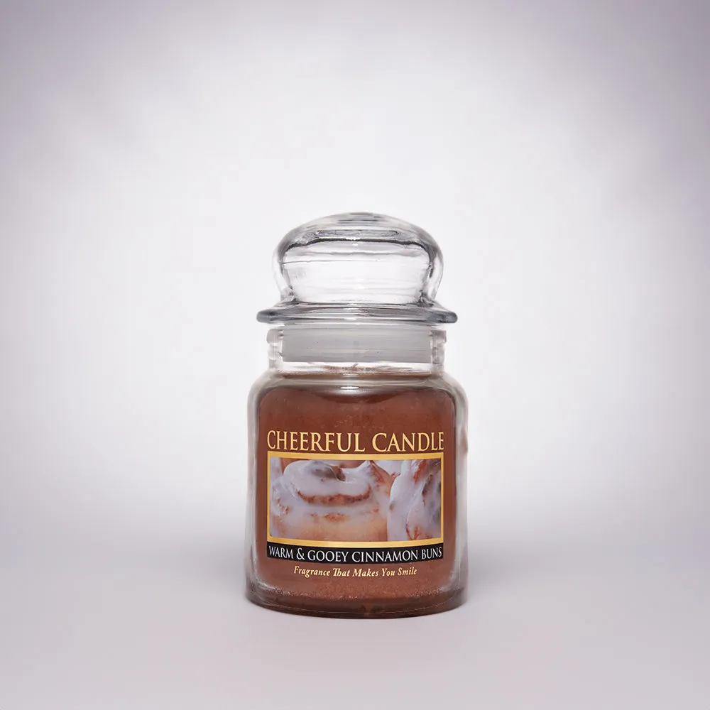 Warm & Gooey Cinnamon Buns Scented Candle - 6 oz, Single Wick, Cheerful Candle