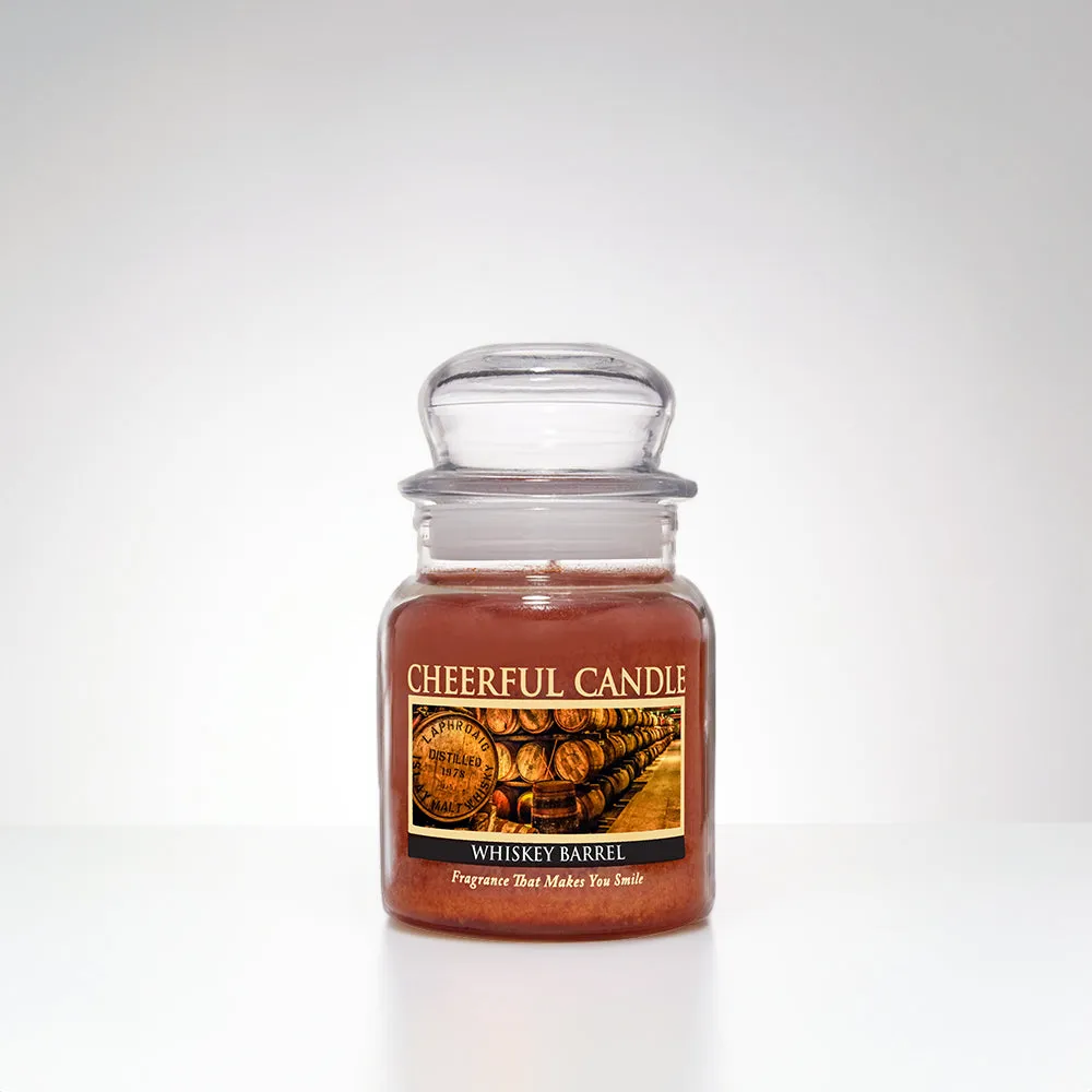 Whiskey Barrel Scented Candle - 6 oz, Single Wick, Cheerful Candle
