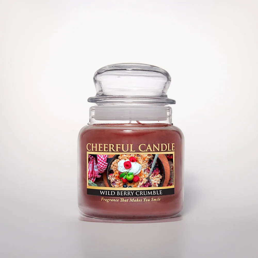 Wild Berry Crumble Scented Candle -16 oz, Double Wick, Cheerful Candle